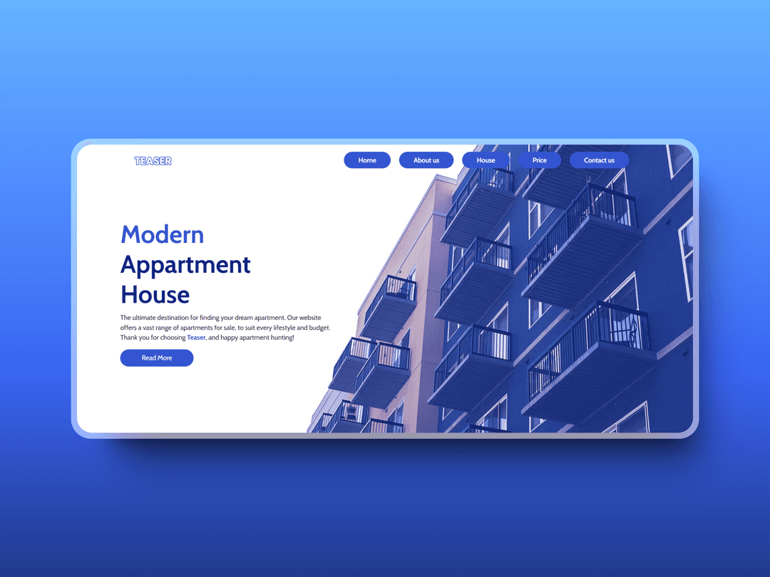 Modern Apartment React app