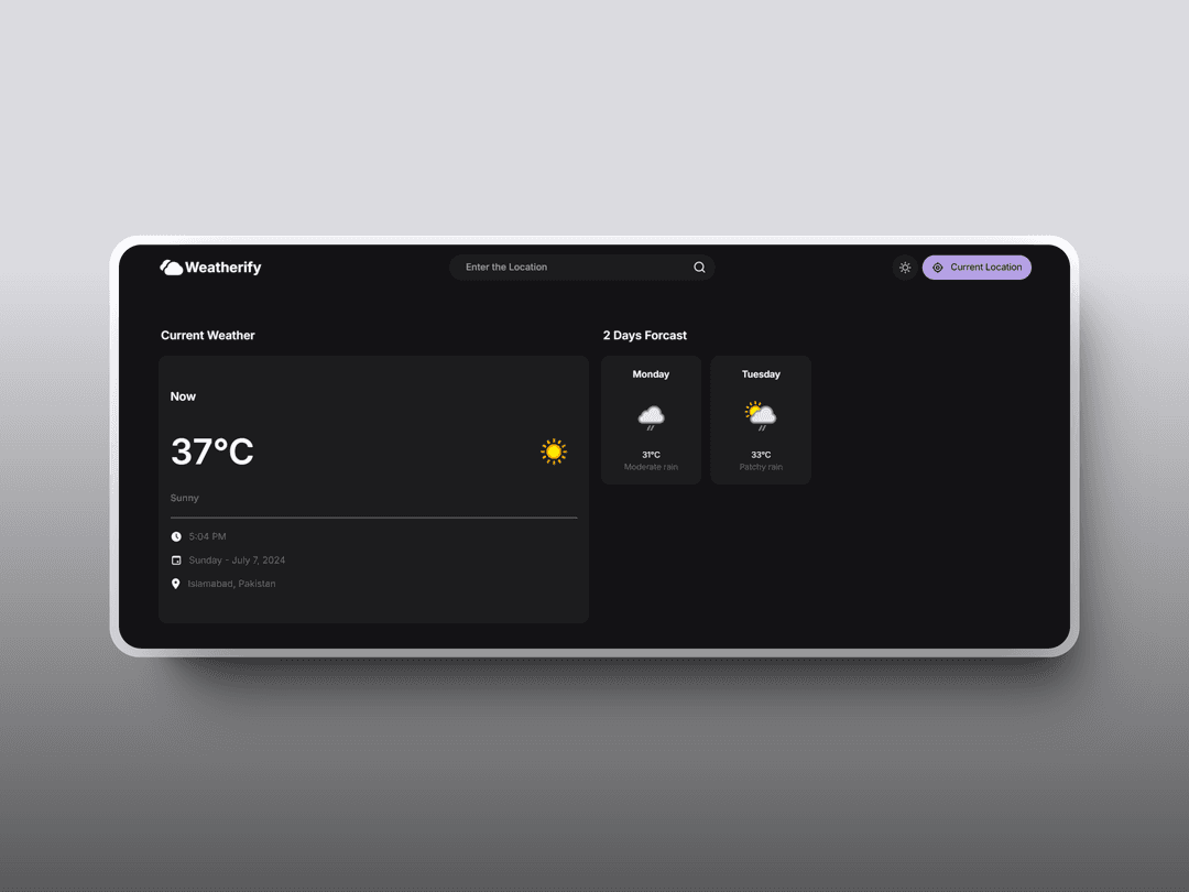 Weatherify React App