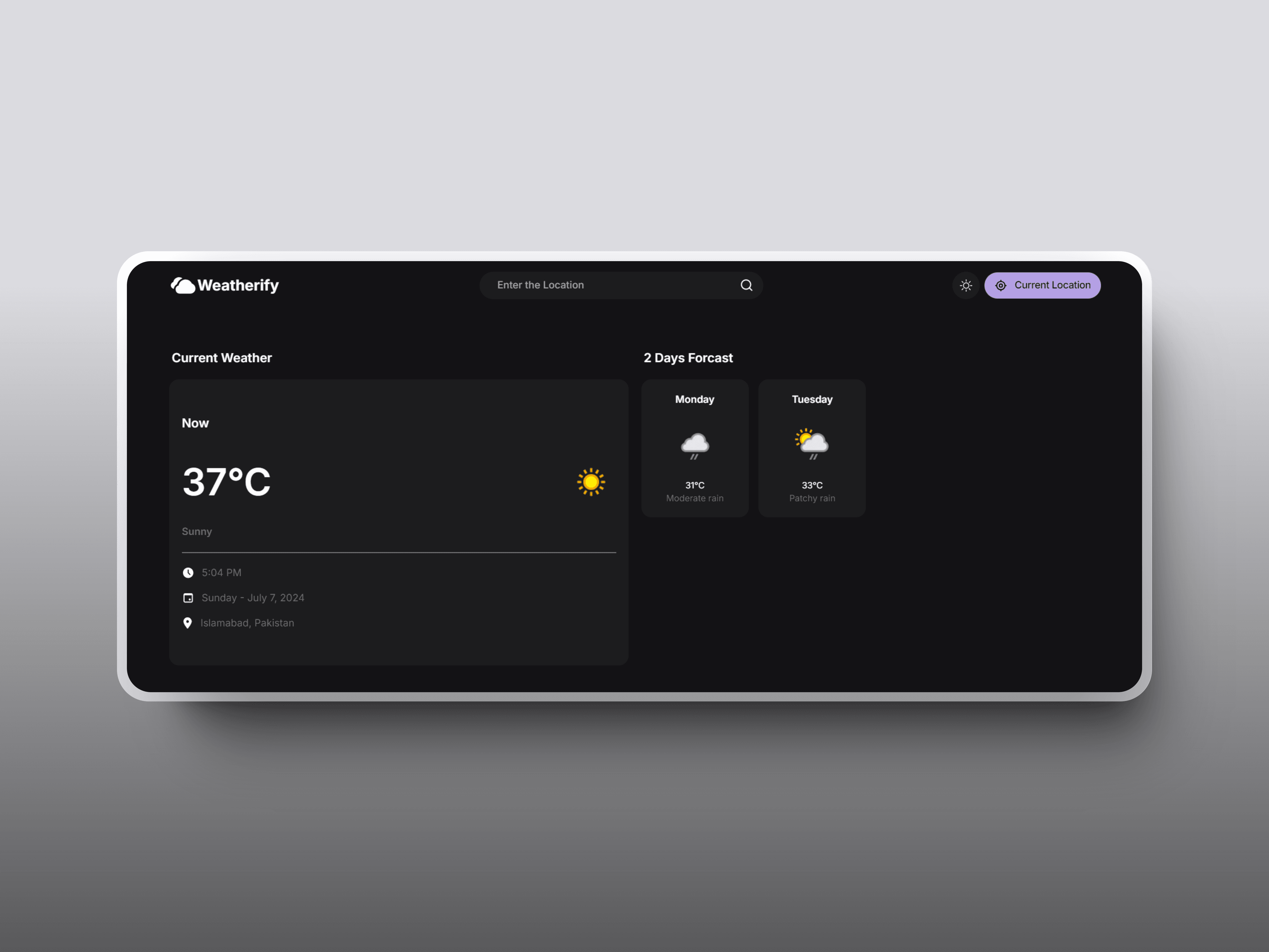 Weatherify React App